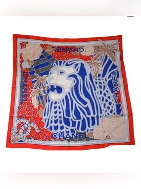 CHANEL Large Silk Scarf
